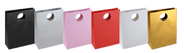 Medium Matt Paper Bags with Round Die-Cut 25 x 34 x 10 cm